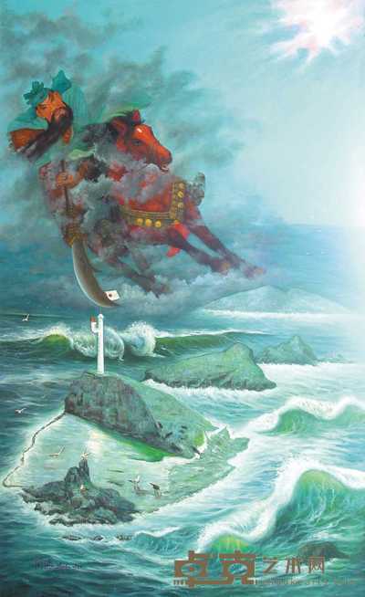 周海 1990年 关公(大刀向鬼子头上砍去) 168×278cm